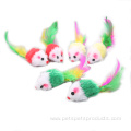 Plush mouse cat toy mice with rattle